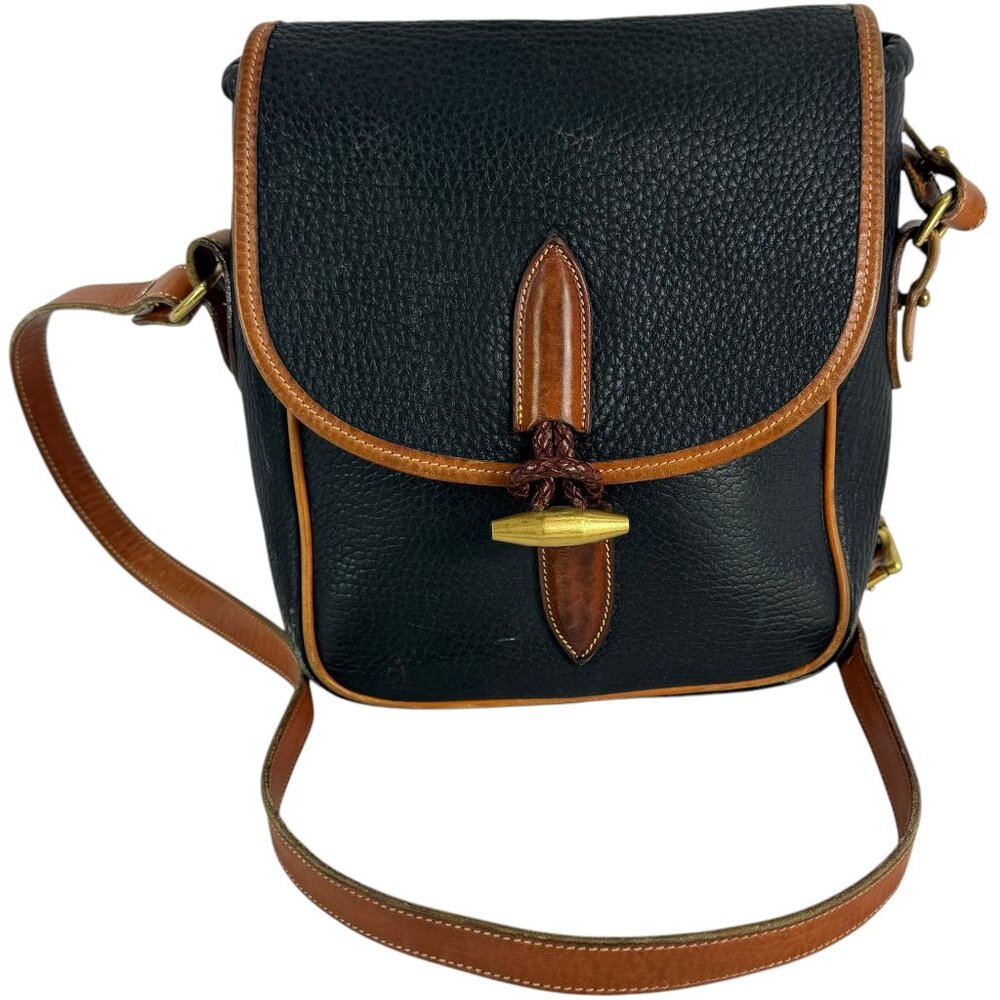 DOONEY & BOURKE Black Leather Loden Crossbody Bag Made in USA